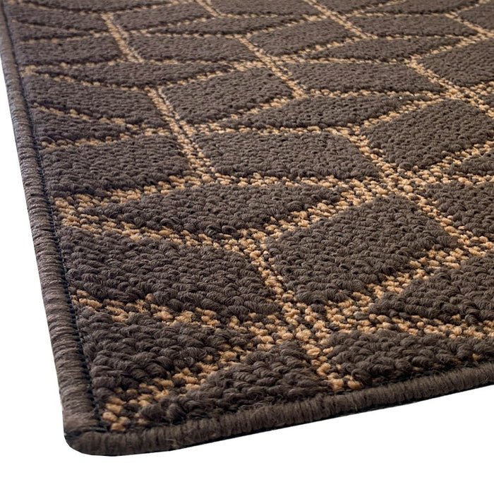 Zerbino Ingresso Interno Esterno Tessuto 3D Antiscivolo Tappeto Casa Assorbente Moderno Marrone