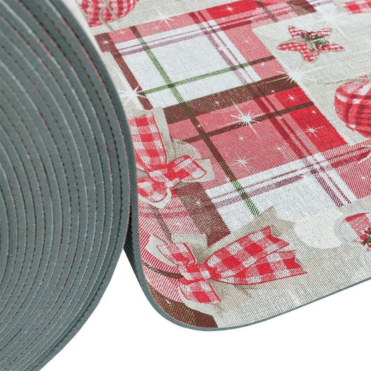 Tappeto Cucina Natale Natalizio 52x220 cm Antiscivolo Passatoia Addobbi Festa Fantasia D