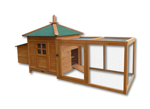 Casetta per conigli roditori pollaio o altri piccoli animali cm 165 in legno marrone 16_0000584