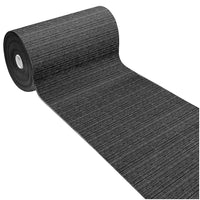 Tappeto Cucina Tinta Unita Striato 54x280 Cm Bordato Assorbente Passatoia Casa Antiscivolo Nero