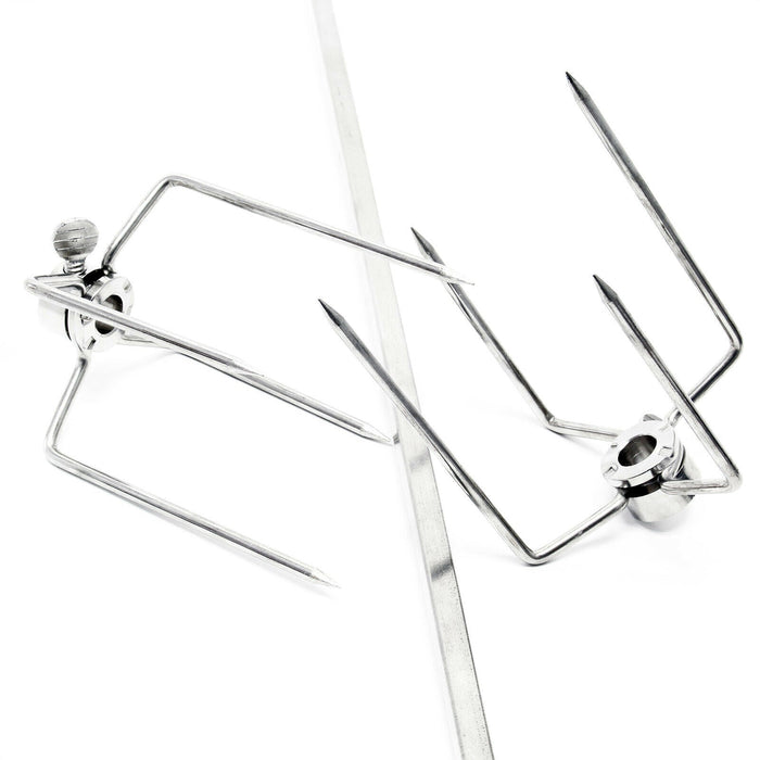 Girarrosto barbecue cm 82 230 v in pregiato acciaio girarrosto forche per grigliare spiedi 16_0002745