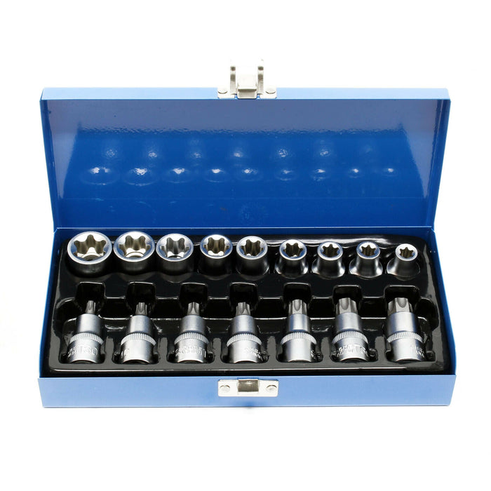 Set bussole Torx maschio 16 pezzi bussole esterne kit attrezzi esagonali 16_0002590