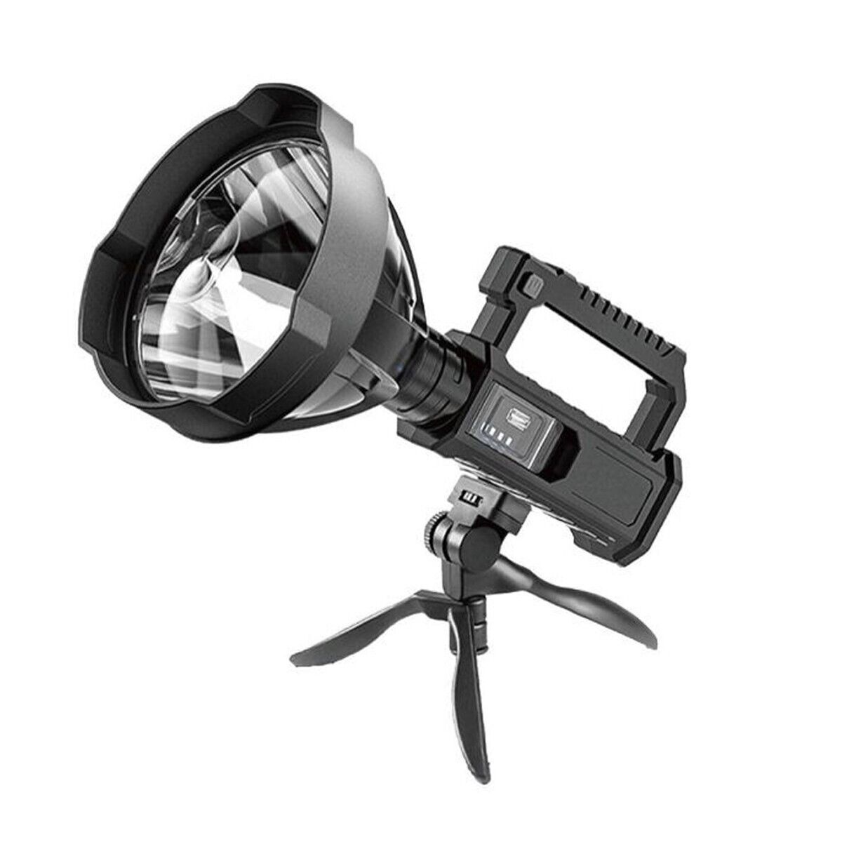 TORCIA LUCE LAMPADA RAGGIO LUNGO TREPPIEDI PESCA CACCIA RICARICABILE USB TEB0604