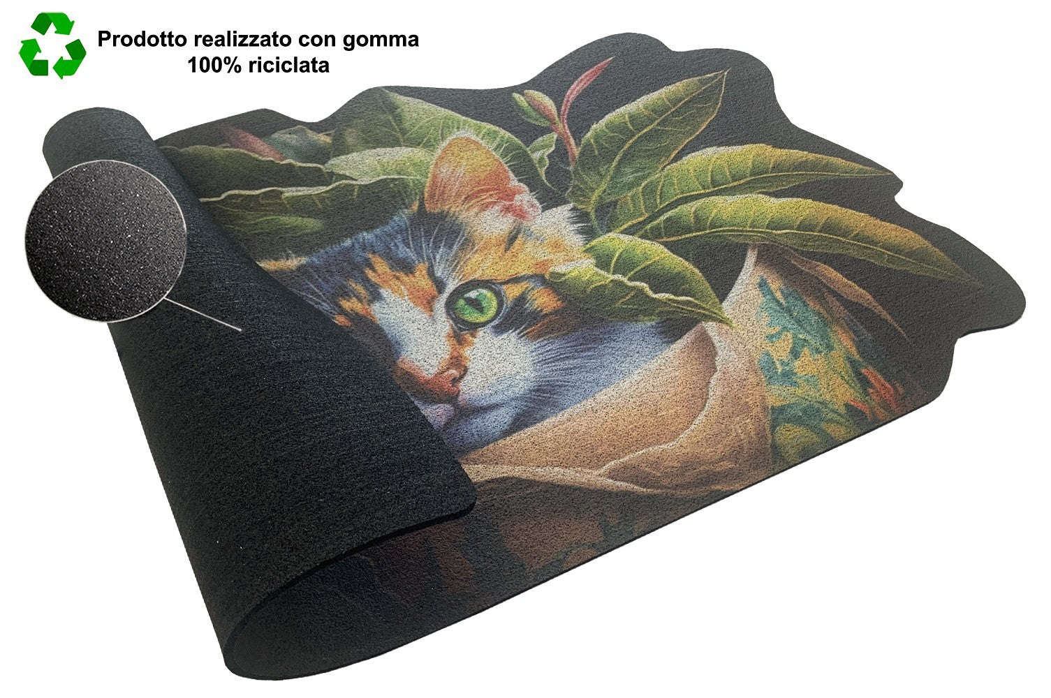 Zerbino Gomma Sostenibile 40X70 Ingresso Antiscivolo Interno Esterno Morbido Moderno Dis.SK