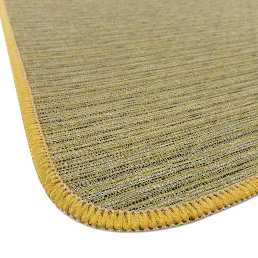 Tappeto Cucina Tinta Unita Striato 54x280 Cm Bordato Assorbente Passatoia Casa Antiscivolo Giallo