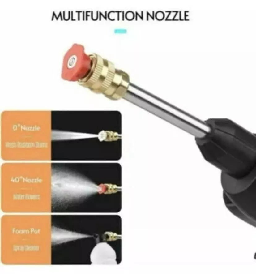 IDROPULITRICE PISTOLA PORTATILE A BATTERIA PRESSIONE ACCESSORI 48V BATTERIA