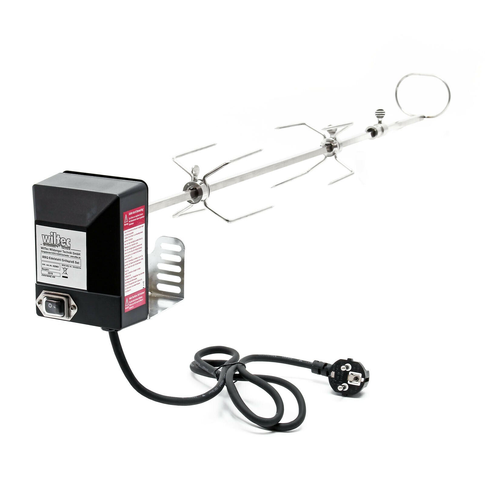 Girarrosto barbecue cm 82 230 v in pregiato acciaio girarrosto forche per grigliare spiedi 16_0002745