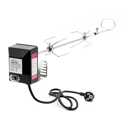 Girarrosto barbecue cm 82 230 v in pregiato acciaio girarrosto forche per grigliare spiedi 16_0002745