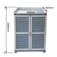 Tavolo da giardino con base e piano di lavoro 99,7 cm grigio 16_0002398