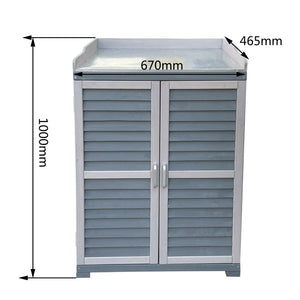 Tavolo da giardino con base e piano di lavoro 99,7 cm grigio 16_0002398