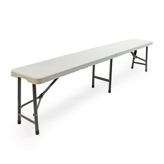 Panca da campeggio leggera e pieghevole, per feste in giardino, barbecue, picnic, 180 cm, bianco 16_0002207
