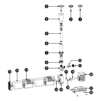 Pompa per fontana per laghetto con filtro per laghetto 1500 litri all'ora 25 watt eco 16_0002020