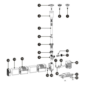 Pompa per fontana per laghetto con filtro per laghetto 1500 litri all'ora 25 watt eco 16_0002020