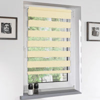 Tenda a Rullo 80x180 Cm Finestra Porta Interno Casa Ufficio Kit Montaggio Parete Telaio No Fori Beige