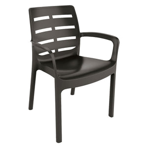 sedia in polipropilene borneo antracite