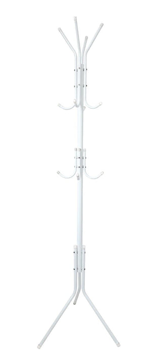 Appendiabiti Ingresso 12 Ganci Attaccapanni Bianco Metallo Salvaspazio Da Terra Stand Piantana