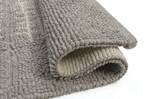 Tappeto Scendiletto Camera Bagno 65x140 cm Shaggy Puro Cotone Assorbente Antiscivolo Tortora