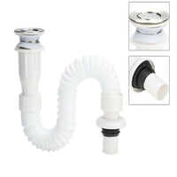 TUBO DI SCARICO FLESSIBILE LAVABO A FALDA UNIVERSALE FOGNARIO 02059