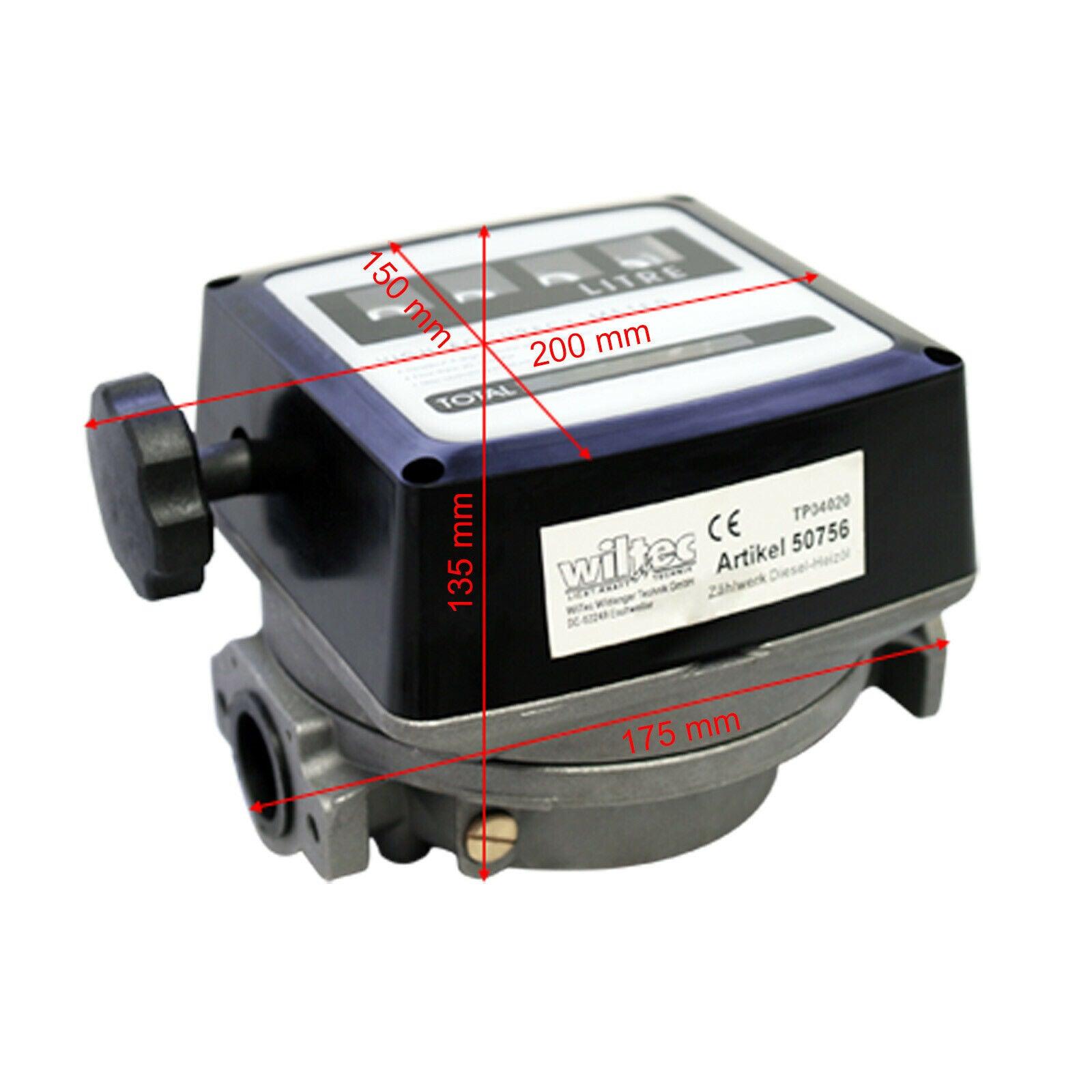 Contalitri gasolio o carburante 3 bar 19-120l/min attacchi 1