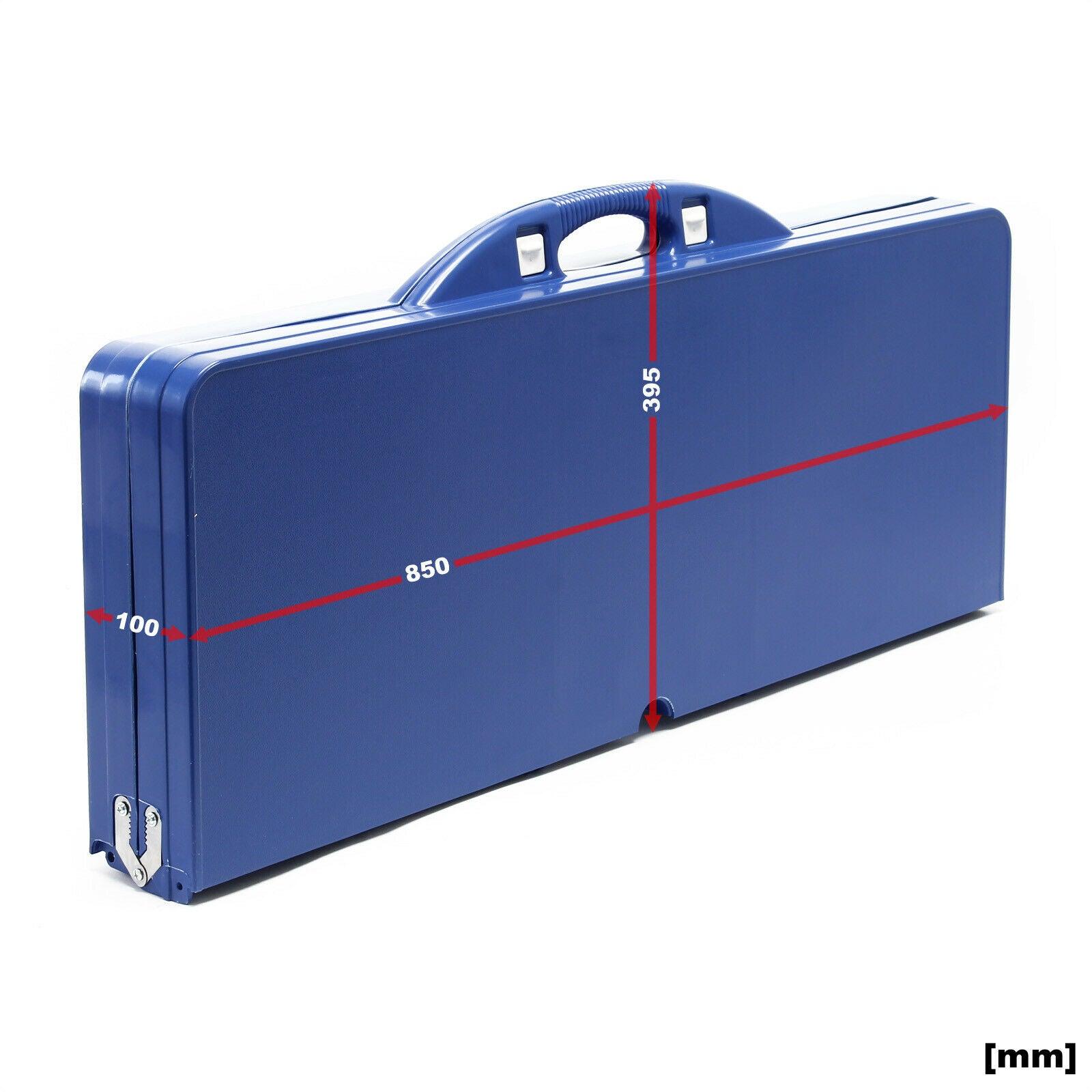 Set tavolo sgabelli da campeggio mobili pieghevoli in alluminio 133 cm giardino esterno 16_0002495