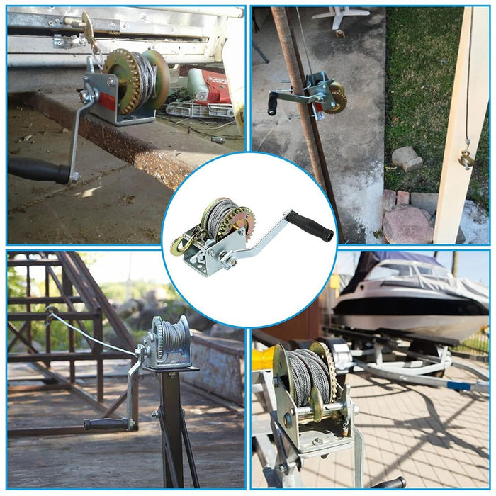 PARANCO MONTACARICHI VERRICELLO GANCIO MANUALE ARGANO 1200 LBS CAVO ACCIAIO