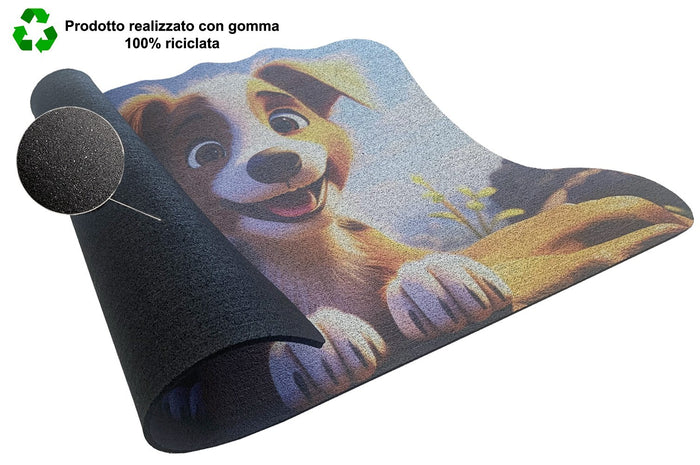 Zerbino Gomma Sostenibile 40X70 Ingresso Antiscivolo Interno Esterno Morbido Moderno Dis.SG