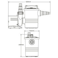 Pompa per piscina 8500 litri orari di circolazione 120 watt con filtro eco 16_0001987