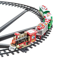 TRENINO ELETTRICO LUCI E SUONI AGGANCIABILE ALL'ALBERO DI NATALE DIAMETRO 89 CM