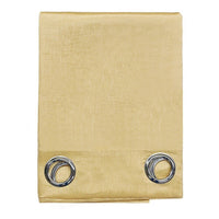 Tenda Porta Finestra 140x280 Cm Raso Sintetico 1 Pannello Coprente Occhielli Acciaio Oro