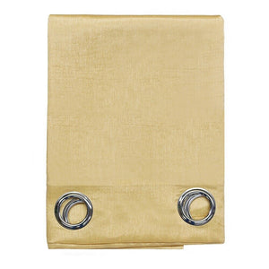 Tenda Porta Finestra 140x280 Cm Raso Sintetico 1 Pannello Coprente Occhielli Acciaio Oro