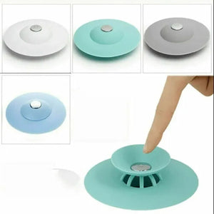 TAPPO DI SCARICO FILTRO PER CAPELLI RIFIUTI DOCCIA VASCA LAVANDINO IN SILICONE