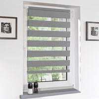 Tenda a Rullo 150x180 Cm Finestra Porta Interno Casa Ufficio Kit Montaggio Parete Telaio No Fori Grigio