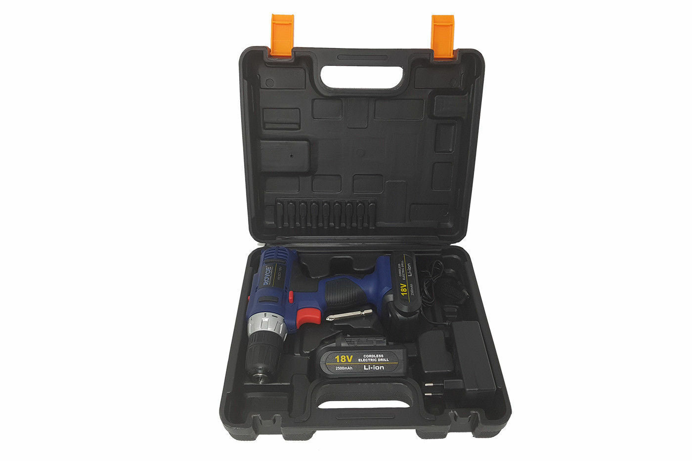 TRAPANO AVVITATORE ELETTRICO CORDLESS 2 BATTERIE RICARICABILE R18V 2500 MAH