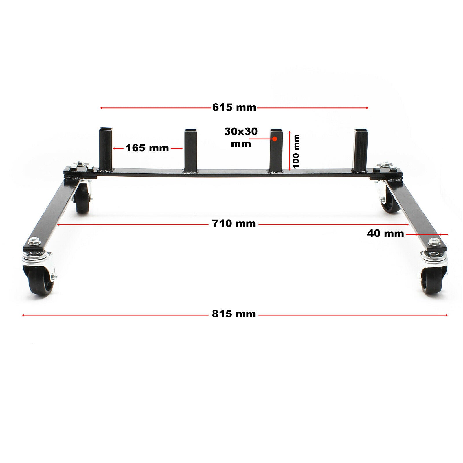 Supporto mobile per rack di stoccaggio per 4 carrelli con martinetto idraulico rack di trasporto 16_0002928