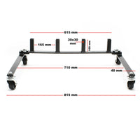Supporto mobile per rack di stoccaggio per 4 carrelli con martinetto idraulico rack di trasporto 16_0002928
