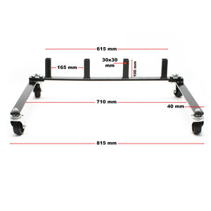 Supporto mobile per rack di stoccaggio per 4 carrelli con martinetto idraulico rack di trasporto 16_0002928
