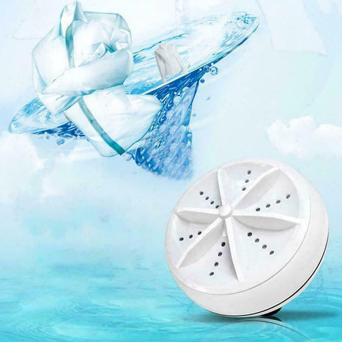 MINI LAVATRICE PORTATILE AD ULTRASUONI USB VESTITI LAVANDERIA CAMPEGGIO CAMPING