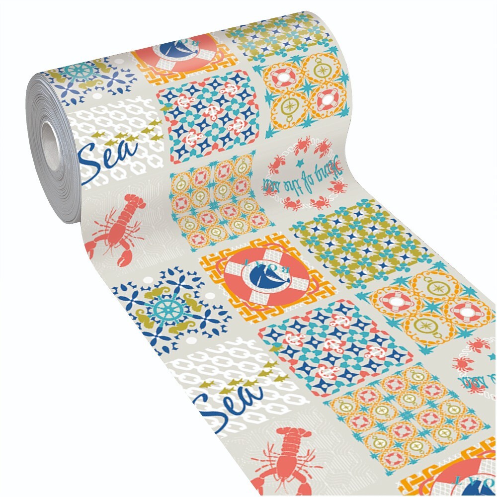 Tappeto Cucina 46x400 Cm Antimacchia Antiscivolo Passatoia Gomma Pvc Flessibile Stampa Digitale Dis B