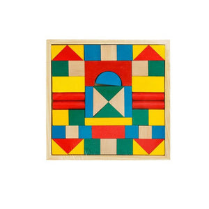 GIOCO EDUCATIVO LEGNO PUZZLE COLORATO BAMBINI FORME GEOMETRICHE MONTESSORI 53299