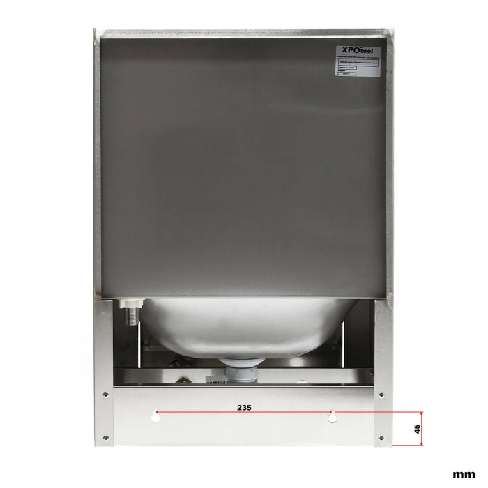 Lavello gastro in acciaio pregiato lavello con comando a ginocchio, lavabo antispruzzo 16_0002395