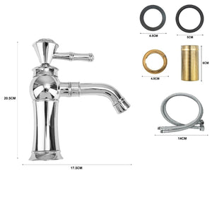 RUBINETTO BAGNO CASA STILE ANTICO DIAMANTE MISCELATORE LAVANDINO CROMATO 2303