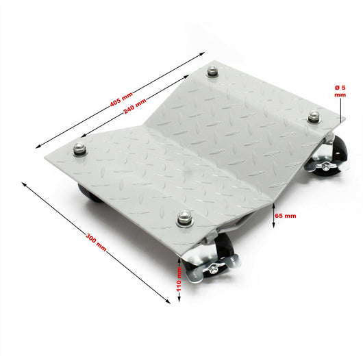 Carrello di movimentazione ausilio al trasporto martinetto 2 pezzi carico fino a 680 kg di manovra 16_0002567