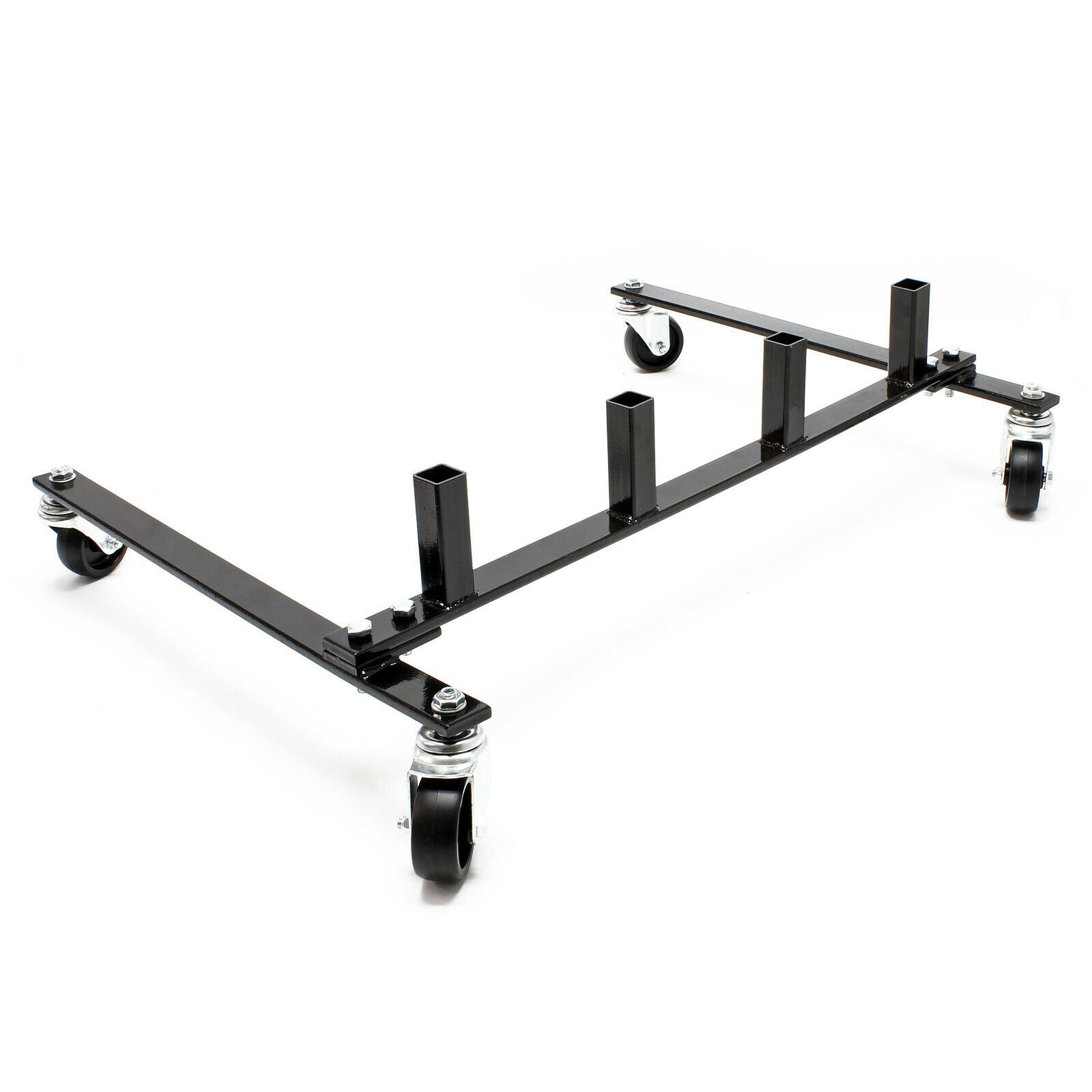 Supporto mobile per rack di stoccaggio per 4 carrelli con martinetto idraulico rack di trasporto 16_0002928