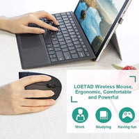 MOUSE VERTICALE WIRELESS ERGONOMICO POLSO TUNNEL CARPALE 5 TASTI D5 3600 DPI