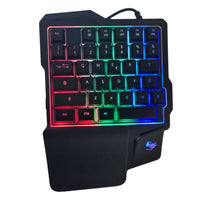 TASTIERA GAMING UNA SOLA MANO 35 TASTI CABLATI RGB USB RETROILLUMINATA LD-9300