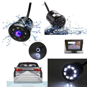 TELECAMERA 170° RETROCAMERA RETROMARCIA 8 LED A MOLLA MINI A COLORI AUTO SUV