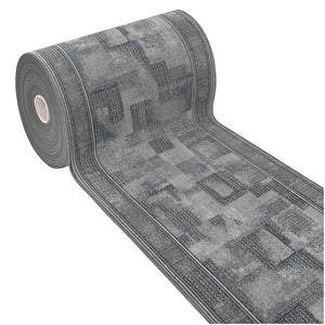 Passatoia Scala Scalinata Ingresso 67x140 Cm Bordata Tappeto Corridoio Gradini Antiscivolo Grigio