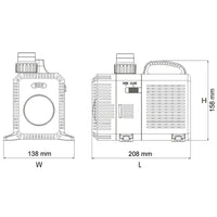 Pompa dell'acqua per laghetto filtrazione filtro eco corso d'acqua 14000 litri all'ora 120 watt koi 16_0002013