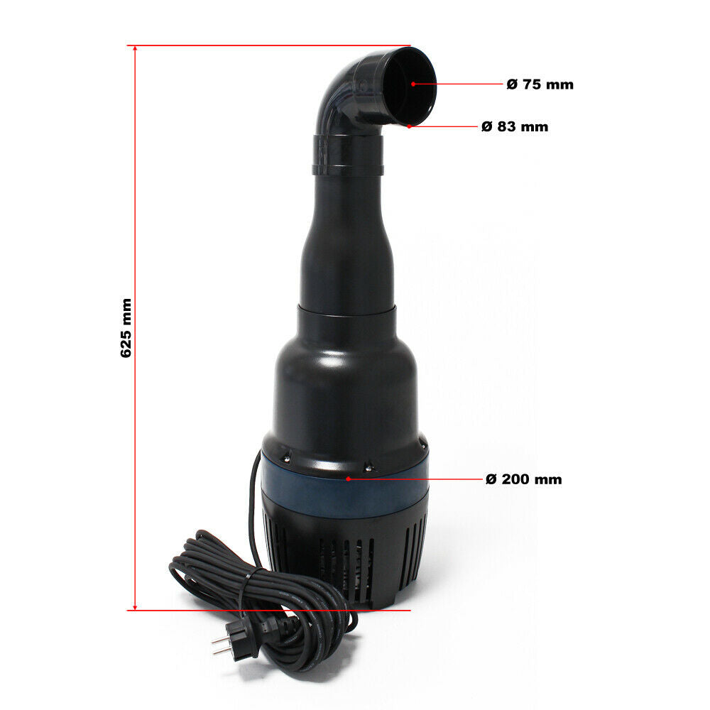 Pompa per laghetto filtro filtrazione corso d'acqua acquario ecologico piccolo laghetto ecologico ad alta efficienza 16000 litri all'ora 75 Watt 16_0002095