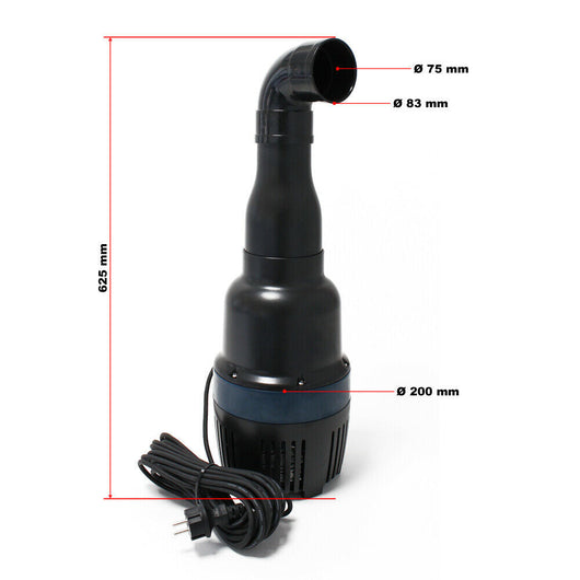 Pompa per laghetto filtro filtrazione corso d'acqua acquario ecologico piccolo laghetto ecologico ad alta efficienza 16000 litri all'ora 75 Watt 16_0002095